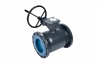 065N0351GR RJIP Premium Кран шаровой FF DN150 PN25 WG (фланцевый, с редуктором, С/П), Ридан