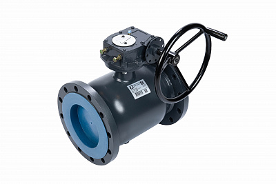 065N0351GR RJIP Premium Кран шаровой FF DN150 PN25 WG (фланцевый, с редуктором, С/П), Ридан